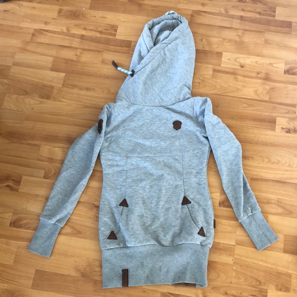 Long naketano cowl hoodie